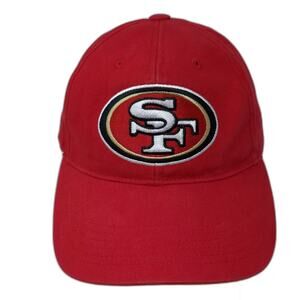 San Francisco 49ers NFL Team Apparel Red Gold Cotton Strapback Hat Cap OS